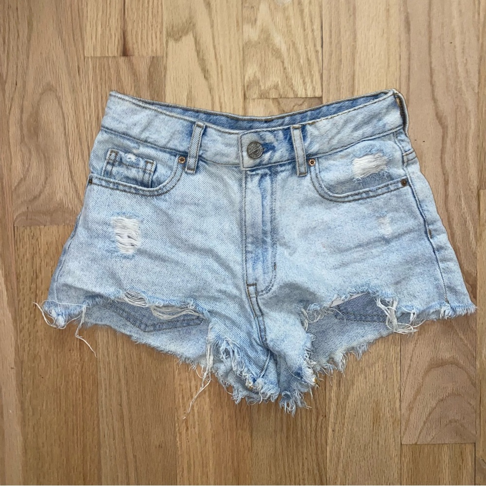 PacSun Light Blue Distressed Jean Shorts